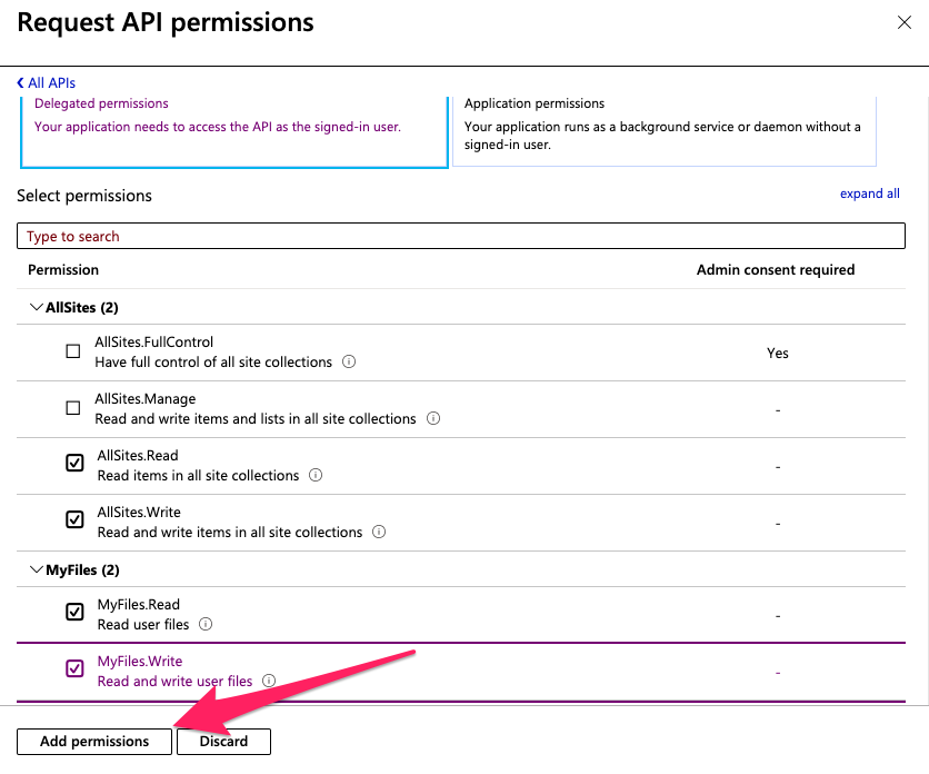 Screenshot showing how implemented redirect URI