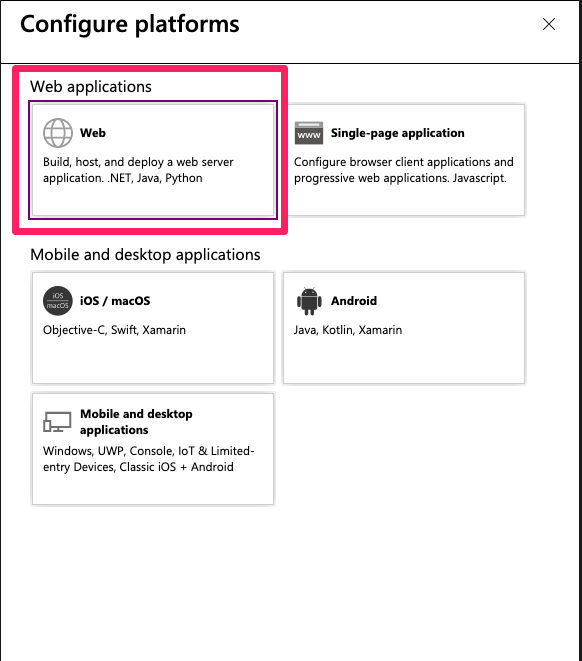 Screenshot showing how implemented redirect URI