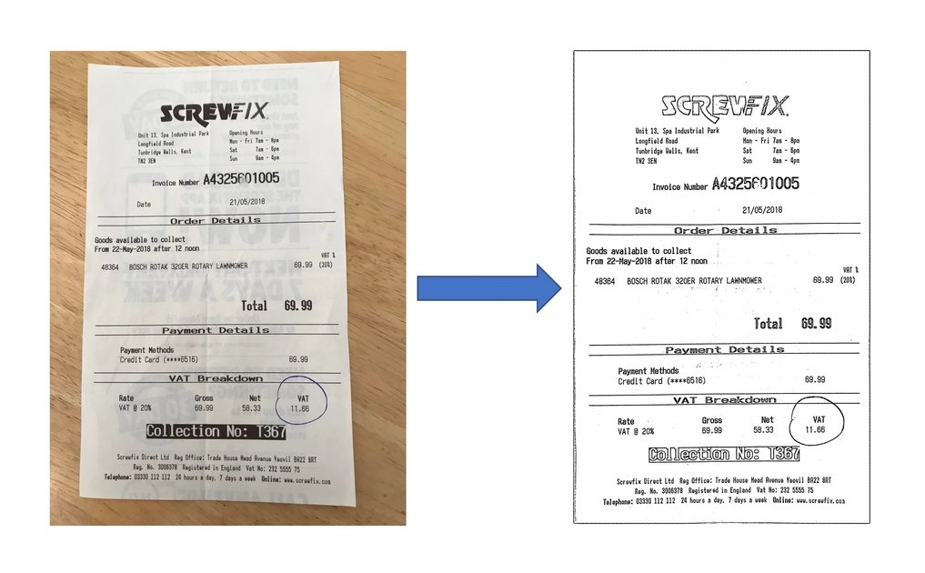 Screenshot of a document detection task in Filestack, demonstrating automated processing