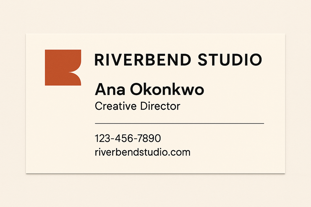 Business card artwork uploaded by a customer
